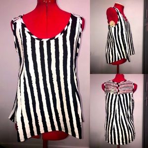 Sleeveless Stripe Cotton Top
